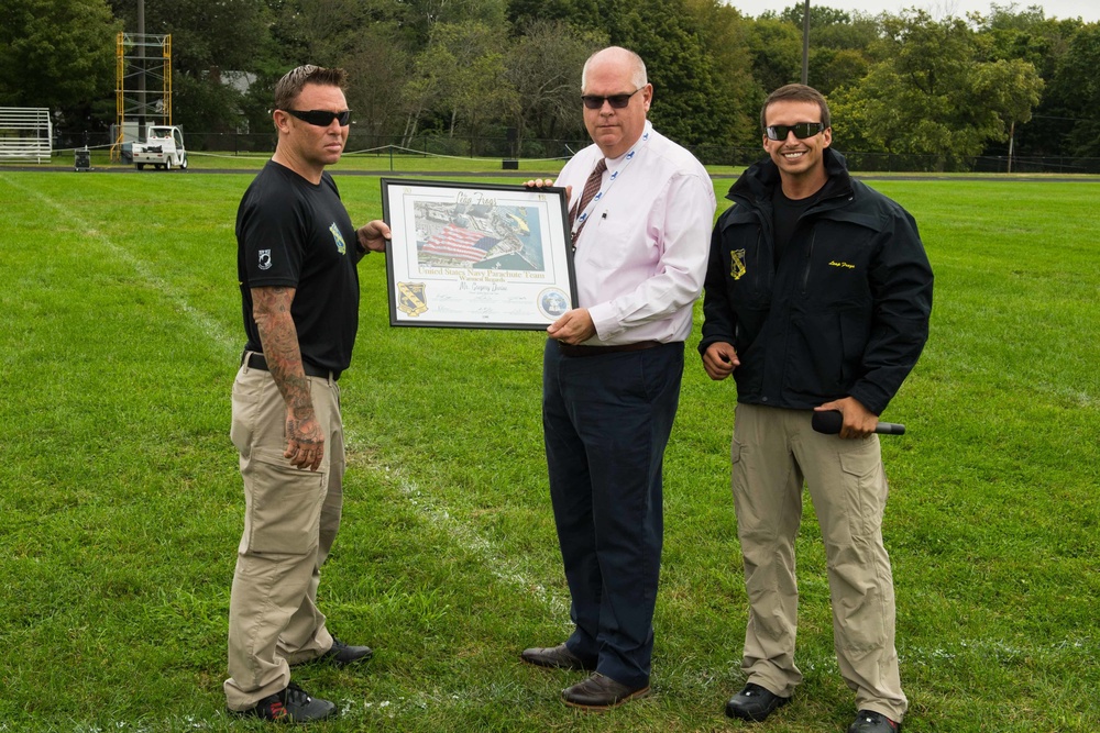 DON Assistant for Administration visits Alma Mater Quabbin  Regional High School During Springfield Navy Week