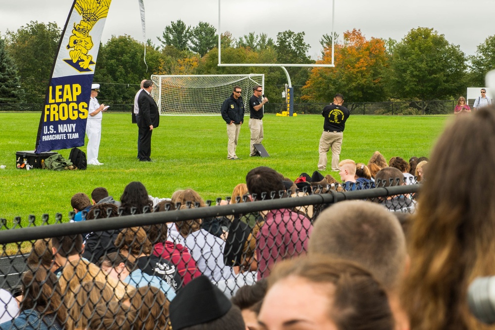 DON Assistant for Administration visits Alma Mater Quabbin  Regional High School During Springfield Navy Week