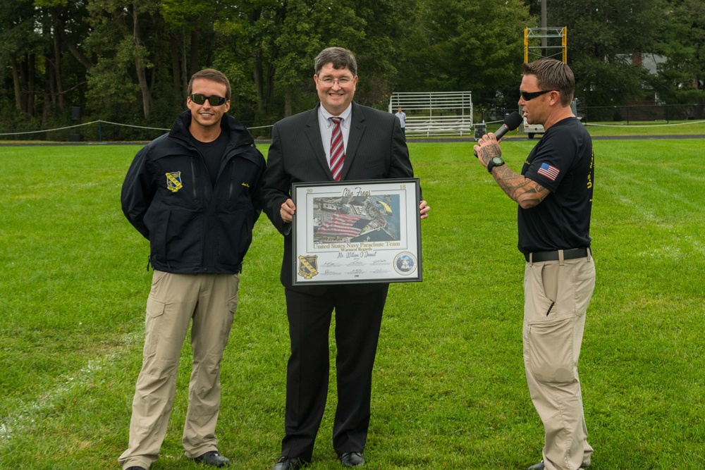 DON Assistant for Administration visits Alma Mater Quabbin  Regional High School During Springfield Navy Week