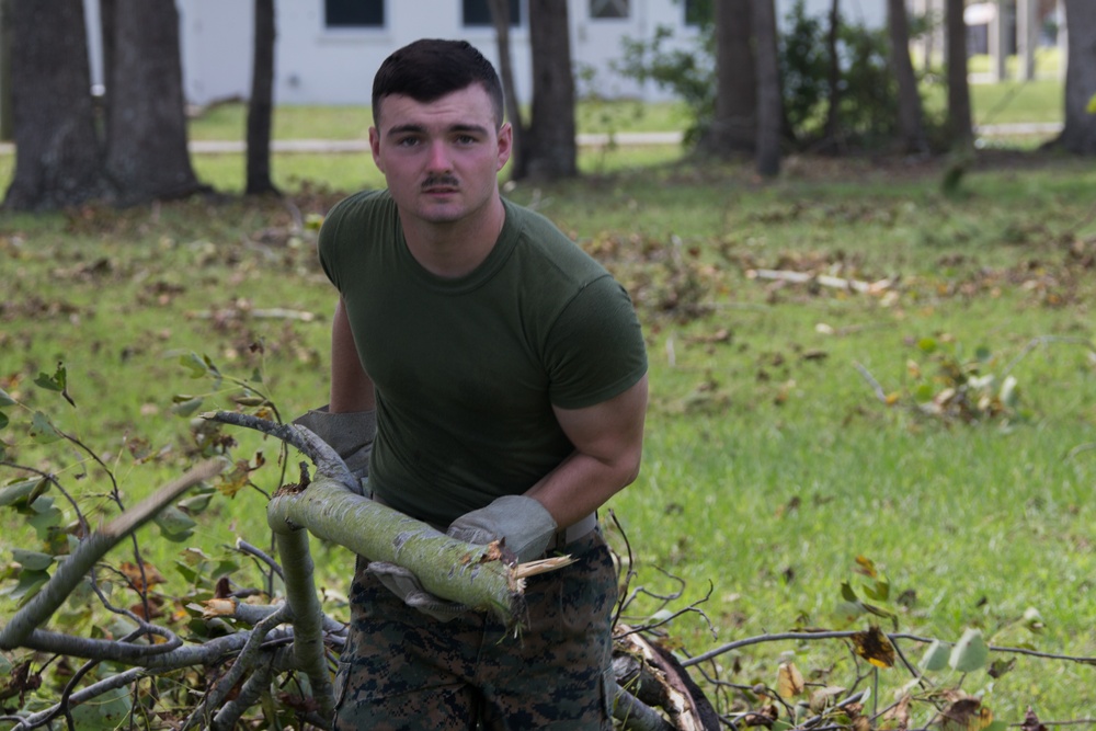 8th Engineer Support Battalion help clean up Camp Lejeune after Hurricane Florence