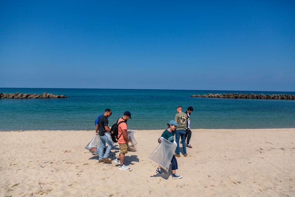 MCAS Iwakuni residents and Japanese locals clean up Hamada Beach