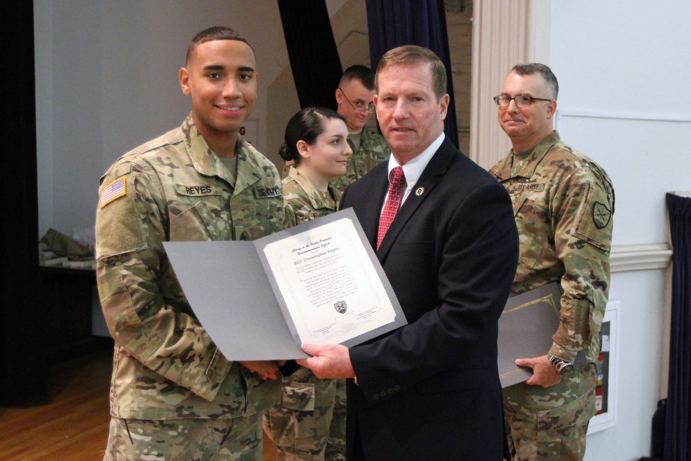 SGT Reyes is inducted into the NCO Corps