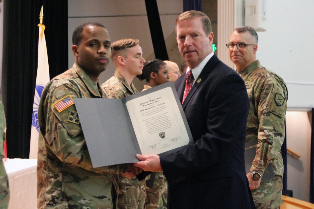 SGT Gaskins is inducted into the NCO Corps