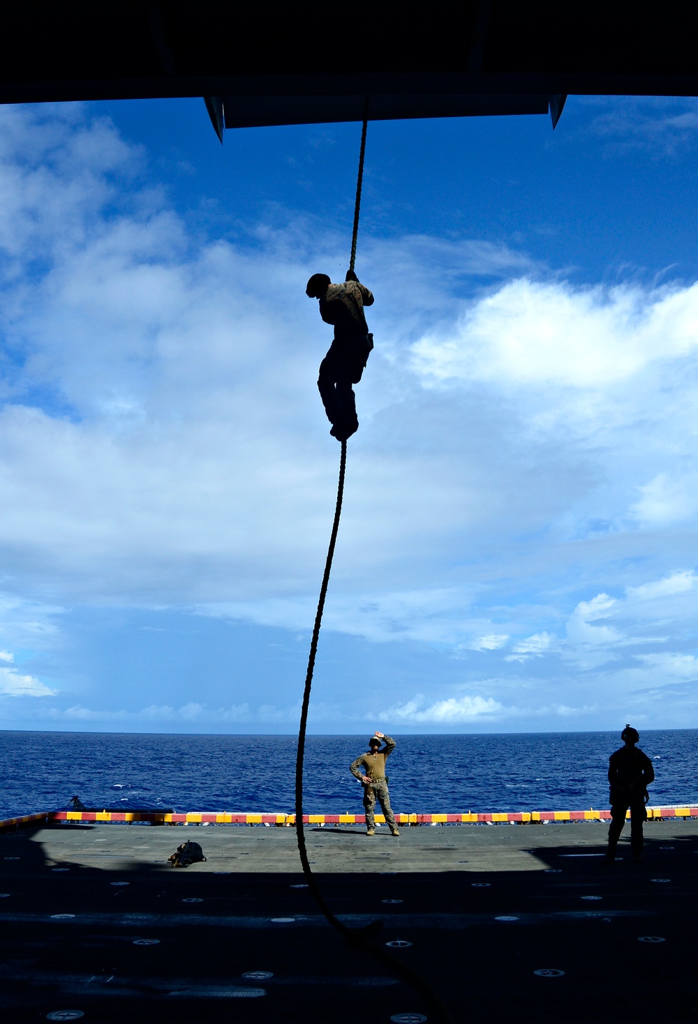 USS Wasp Fast Rope Training