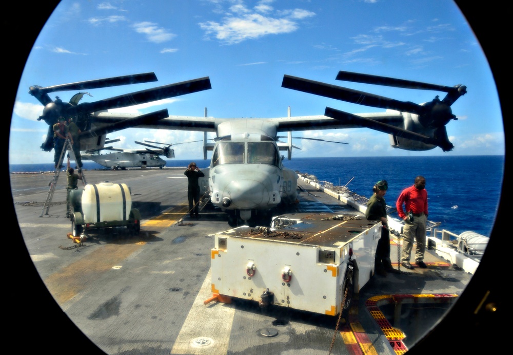 USS Wasp Fast Rope Training