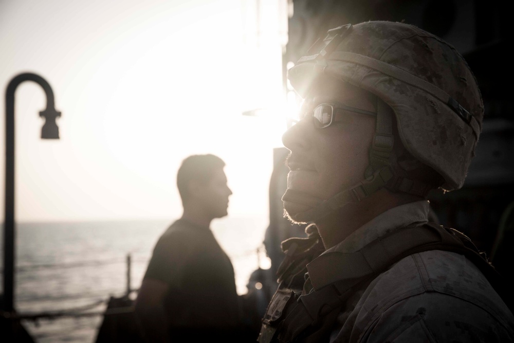 Departing the USS Rushmore