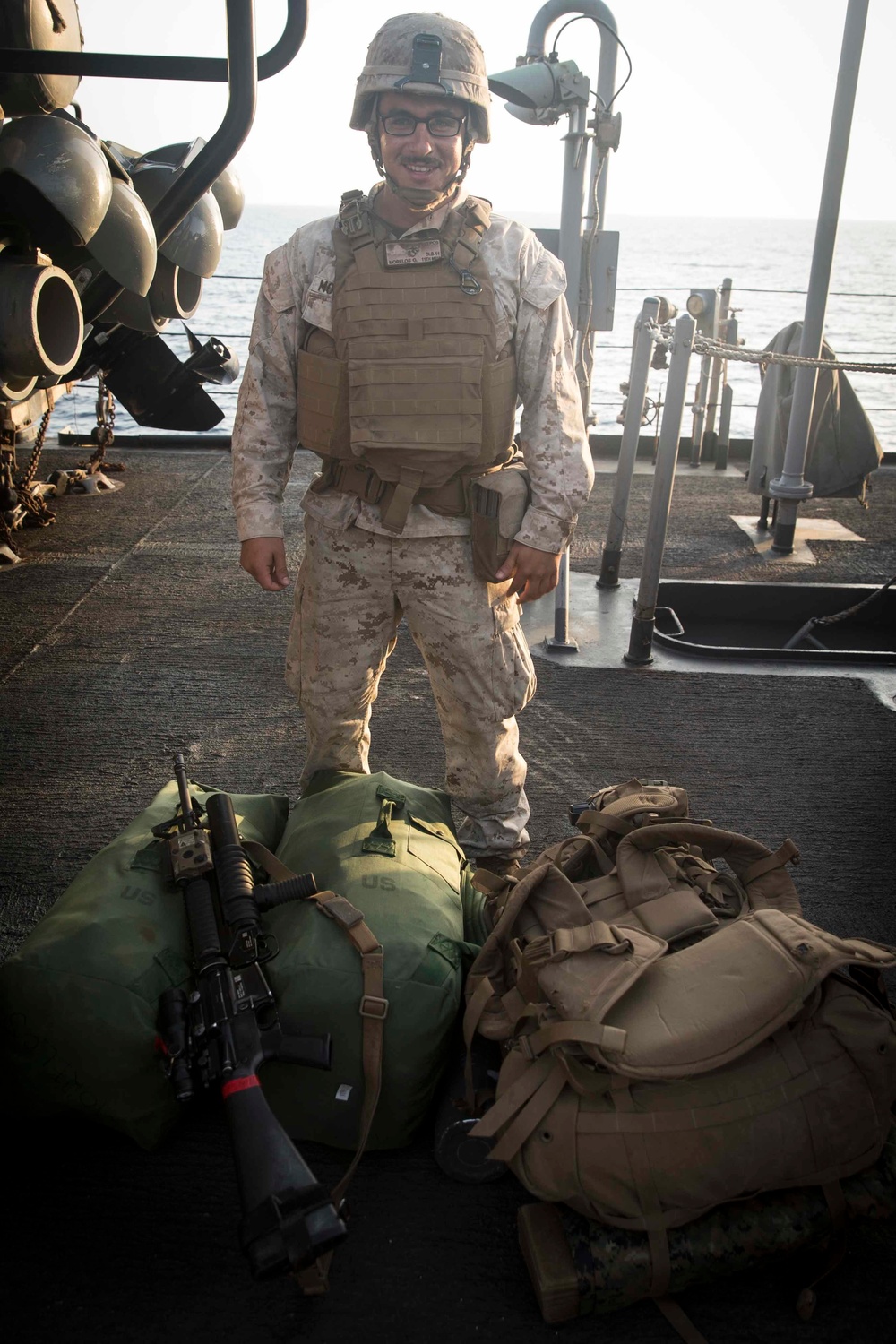 Departing the USS Rushmore