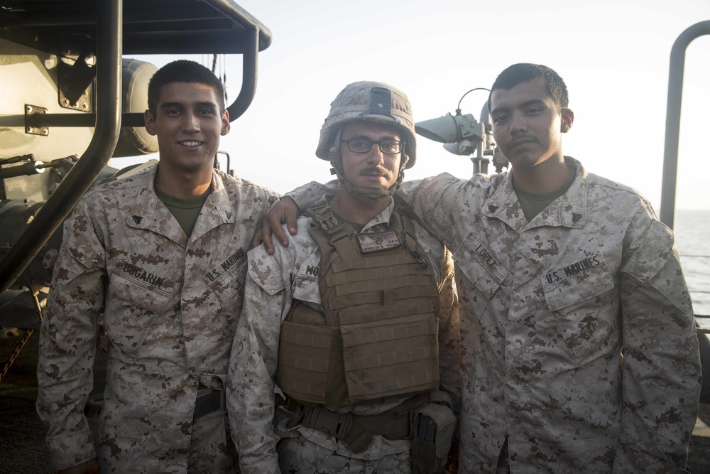 Departing the USS Rushmore