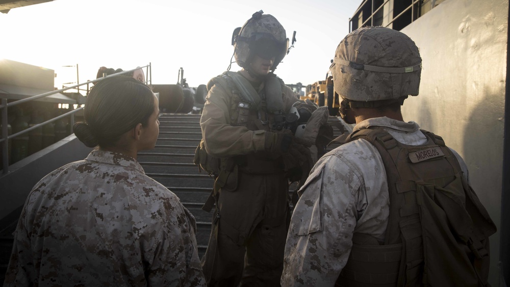 Departing the USS Rushmore