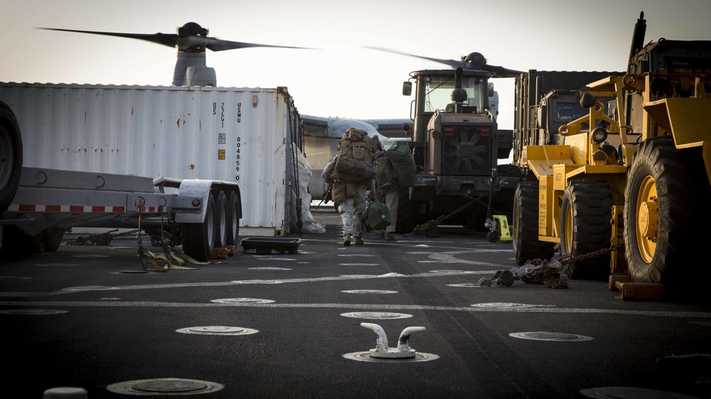 Departing the USS Rushmore