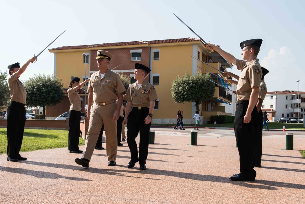 Rear Adm. Rick Williamson visits Naples Middle High School