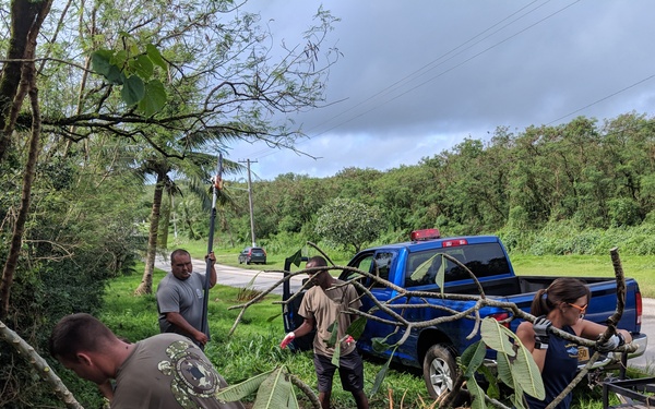 SUBRON 15 Sailors Assist Sister Village After Typhoon Mangkhut