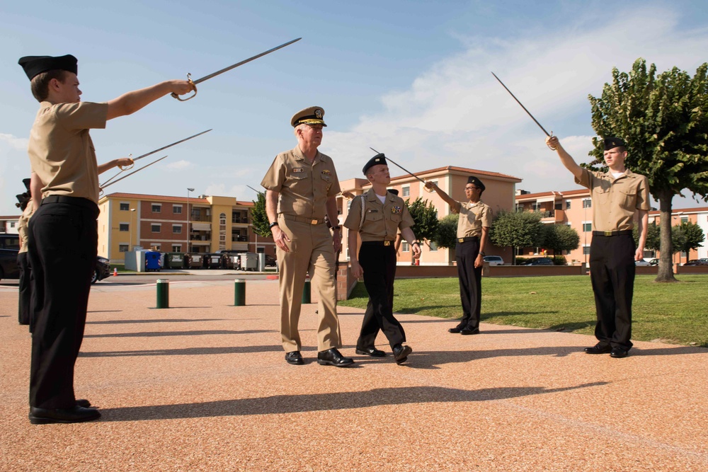 Adm. James G. Foggo III visits Naples Middle High School