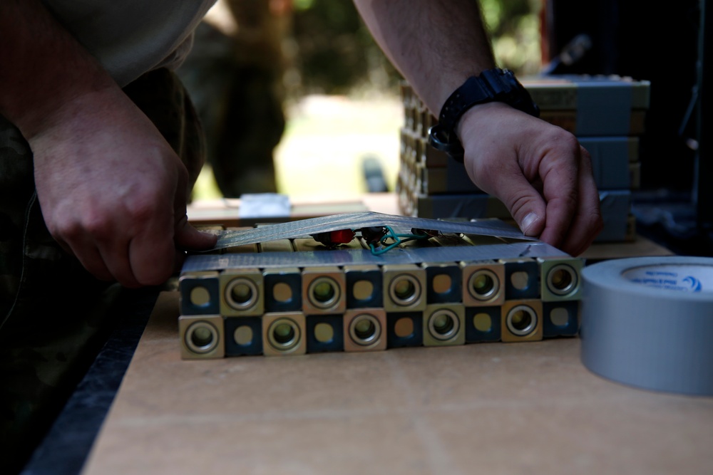 104th Civil Engineering Squadron Explosive Ordnance Disposal Airmen support 143rd Airlift Wing