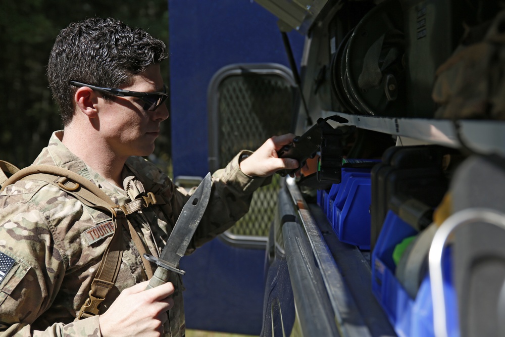 104th Civil Engineering Squadron Explosive Ordnance Disposal Airmen support 143rd Airlift Wing