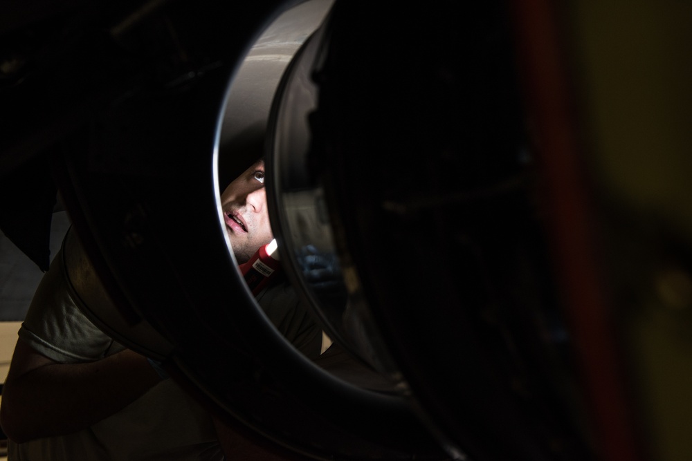 193rd SOMXG conducts maintenance on EC-130J Super J aircraft.