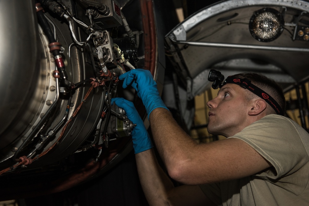 193rd SOMXG conducts maintenance on EC-130J Super J aircraft.