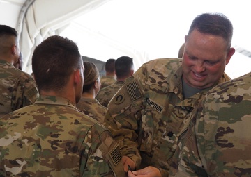 935th Aviation Support Battalion Command Team Patches Soldiers