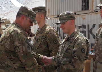 935th Aviation Support Battalion Command Team Patches Soldiers