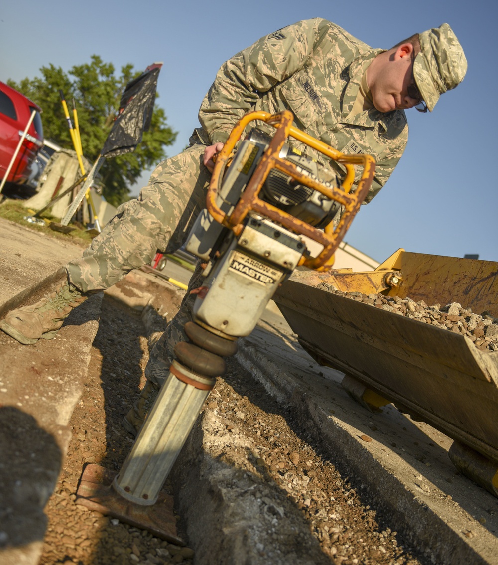 Civil Engineers Tamp Away