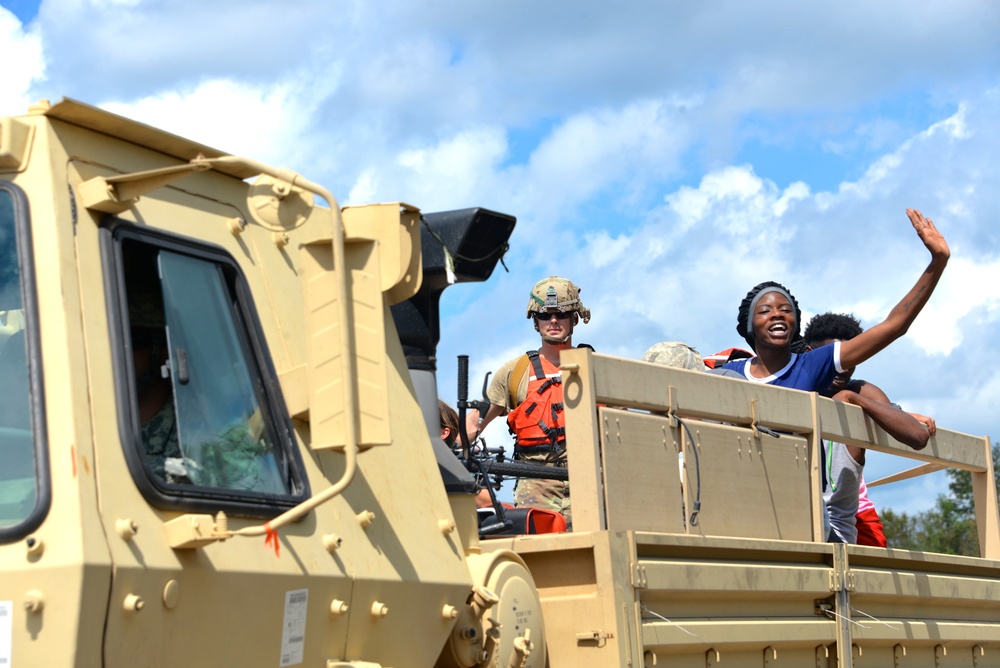 N.C. Guard Soldiers shuttle civilians across flooded waters during Hurricane Florence