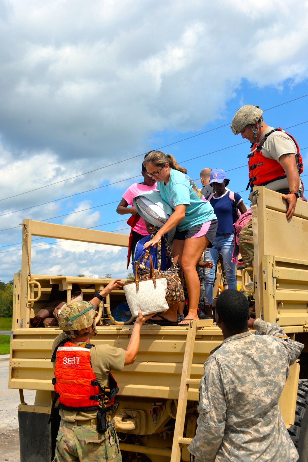 N.C. Guard Soldiers shuttle civilians across flooded waters during Hurricane Florence