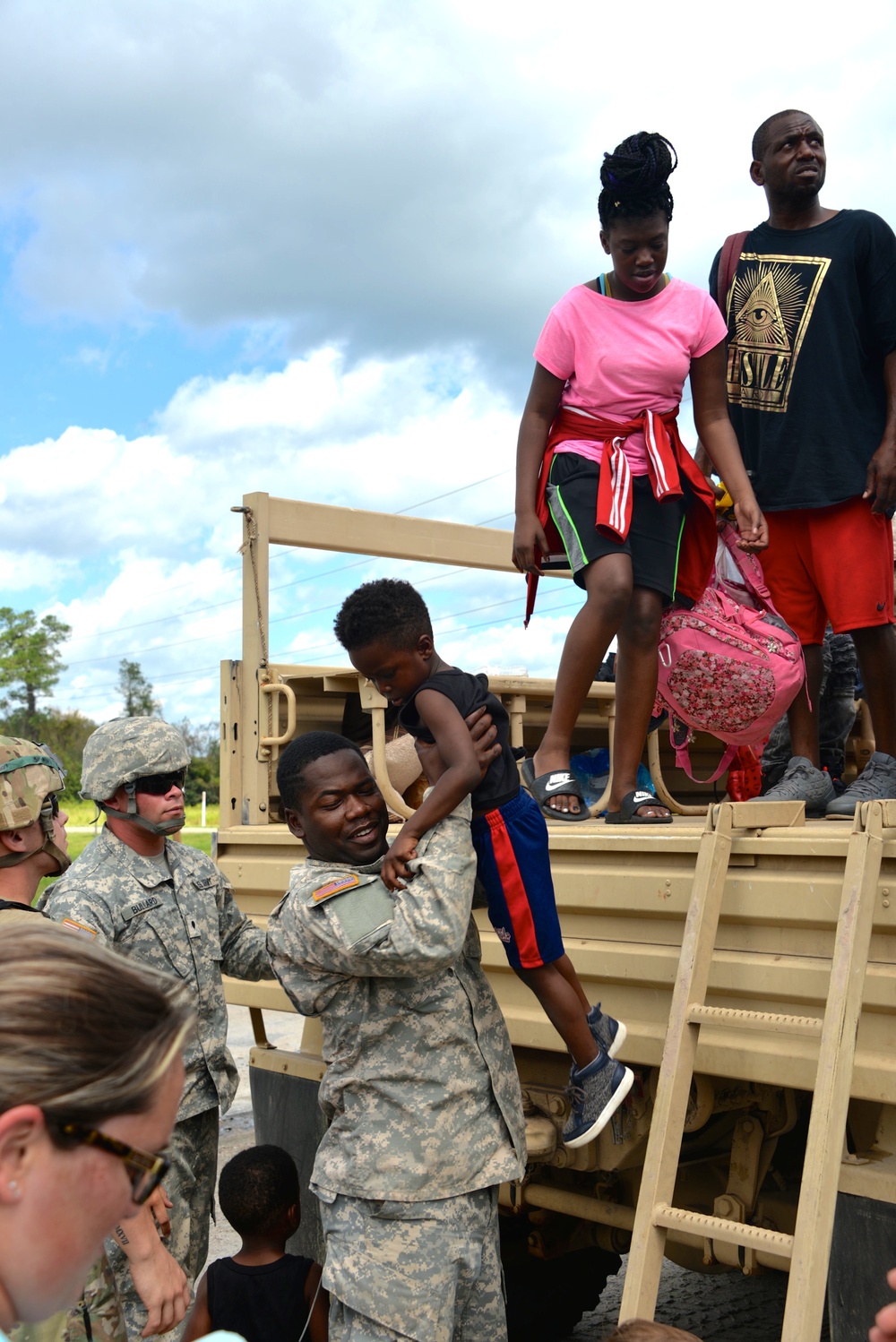 N.C. Guard Soldiers shuttle civilians across flooded waters during Hurricane Florence