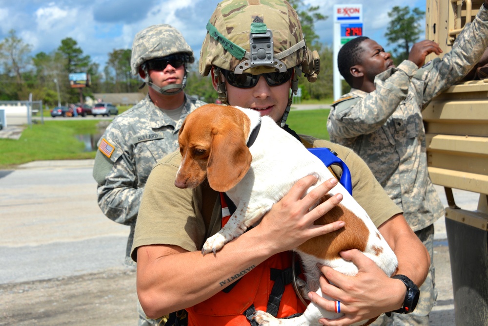 N.C. Guard Soldiers shuttle civilians across flooded waters during Hurricane Florence