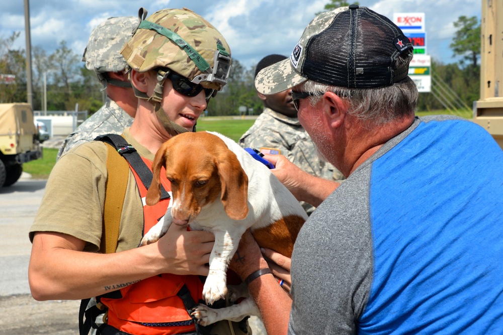 N.C. Guard Soldiers shuttle civilians across flooded waters during Hurricane Florence