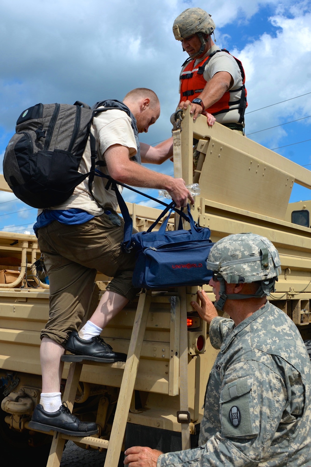 N.C. Guard Soldiers shuttle civilians across flooded waters during Hurricane Florence