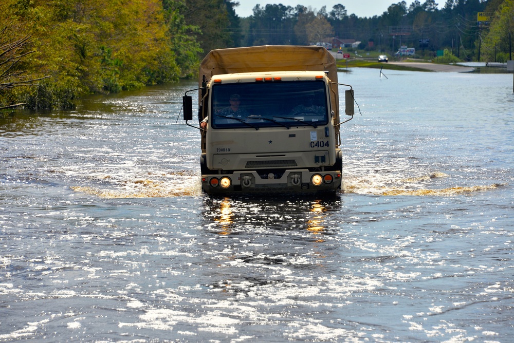 N.C. Guard Soldiers shuttle civilians across flooded waters during Hurricane Florence