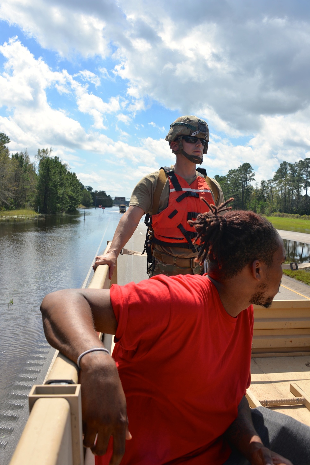 N.C. Guard Soldiers shuttle civilians across flooded waters during Hurricane Florence