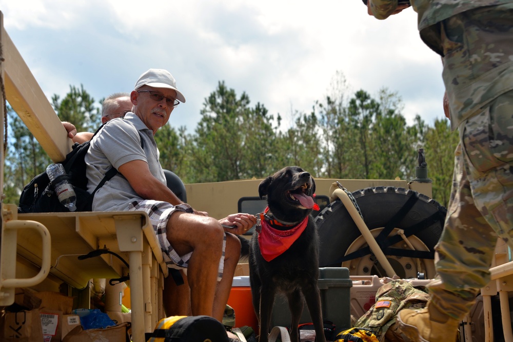 N.C. Guard Soldiers shuttle civilians across flooded waters during Hurricane Florence