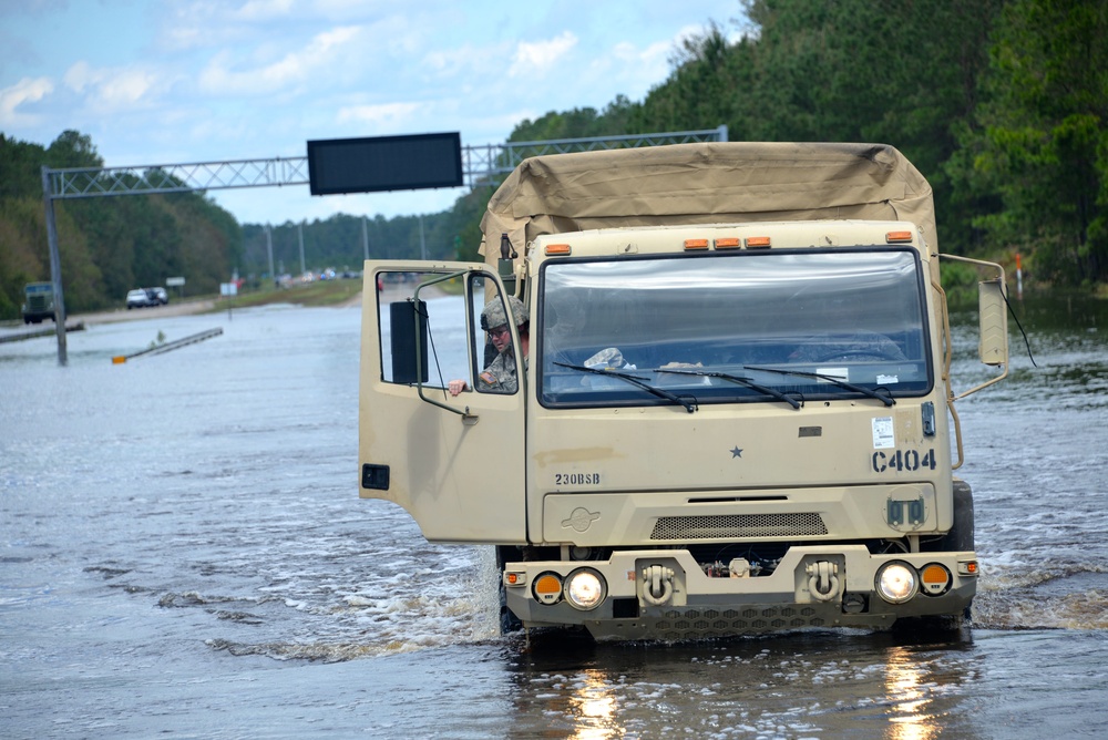 North Carolina National Guard Soldiers prepare for support operations for hurricane Florence in Youngsville NC.