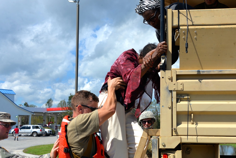 North Carolina National Guard Soldiers prepare for support operations for hurricane Florence in Youngsville NC.