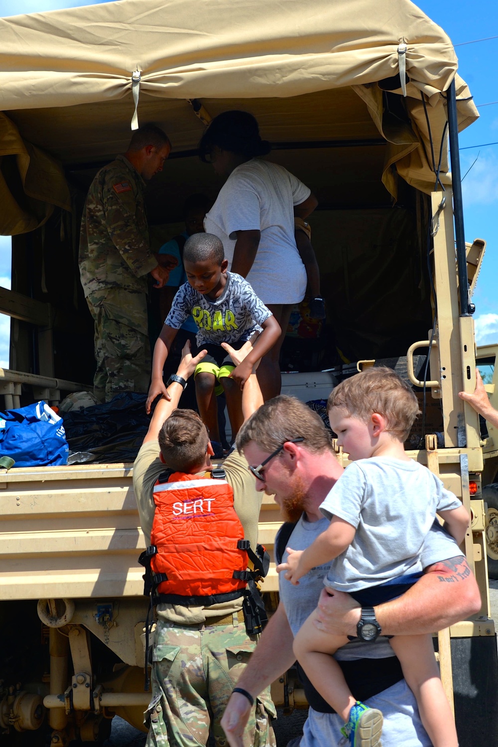 North Carolina National Guard Soldiers prepare for support operations for hurricane Florence in Youngsville NC.