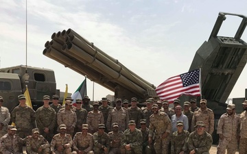 Florida field artillery battery trains with Kuwaiti counterparts