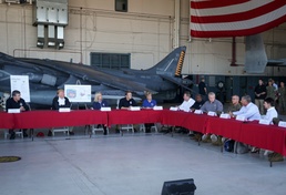 President meets leaders of storm-ravaged North Carolina at MCAS Cherry Point