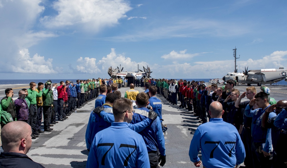 Remains of GHWB Sailor Return Home