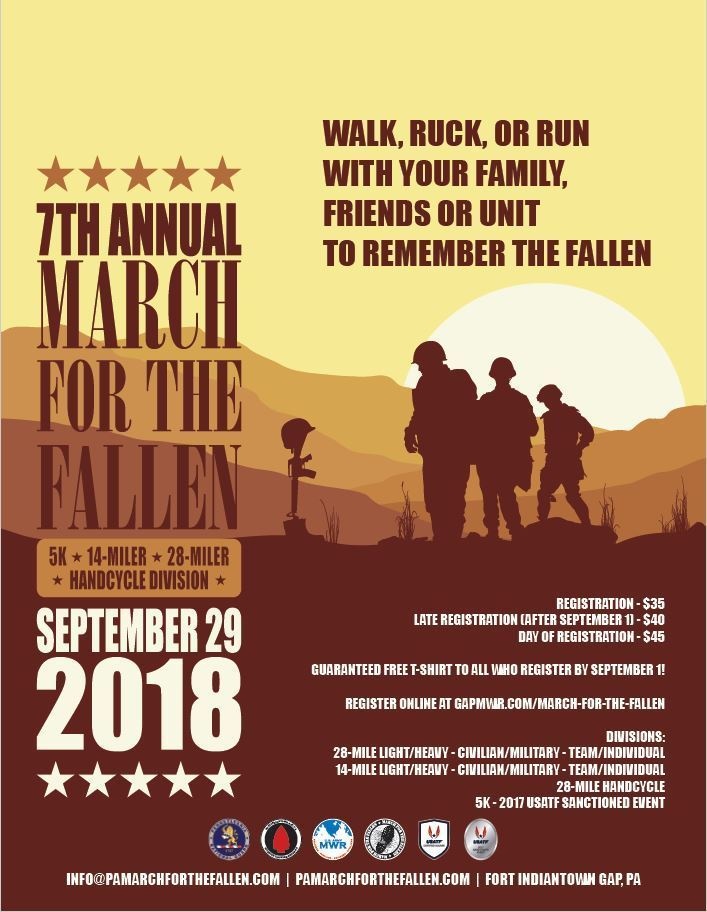 Still time to register for 2018 March for the Fallen