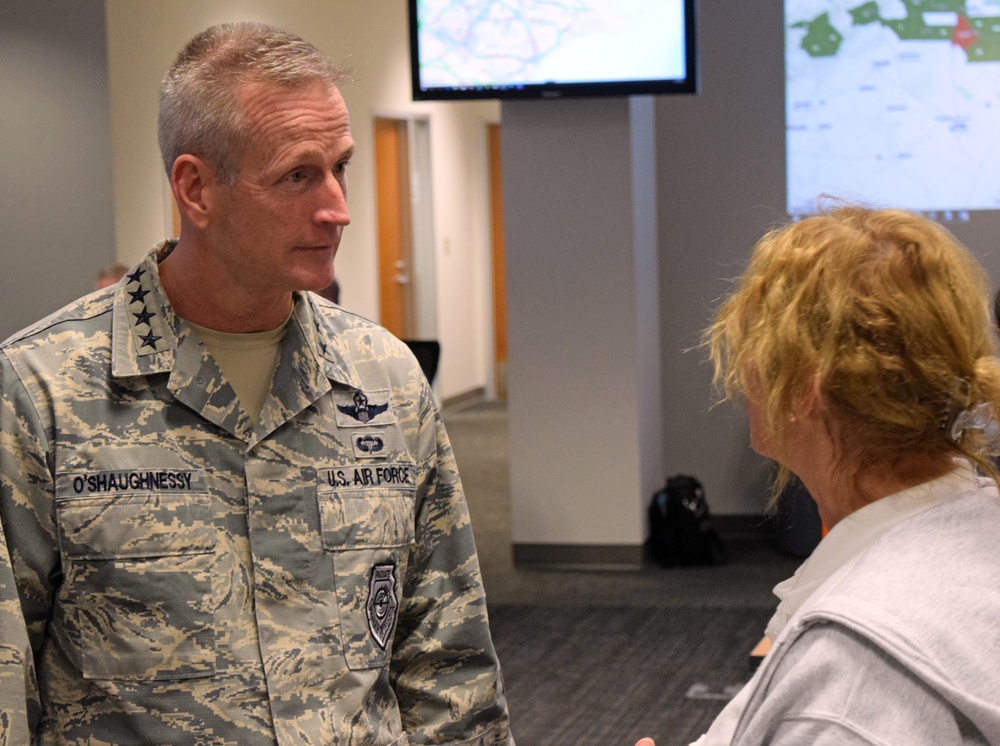 NORTHCOM commander receives an update from Corps’ temporary emergency power team