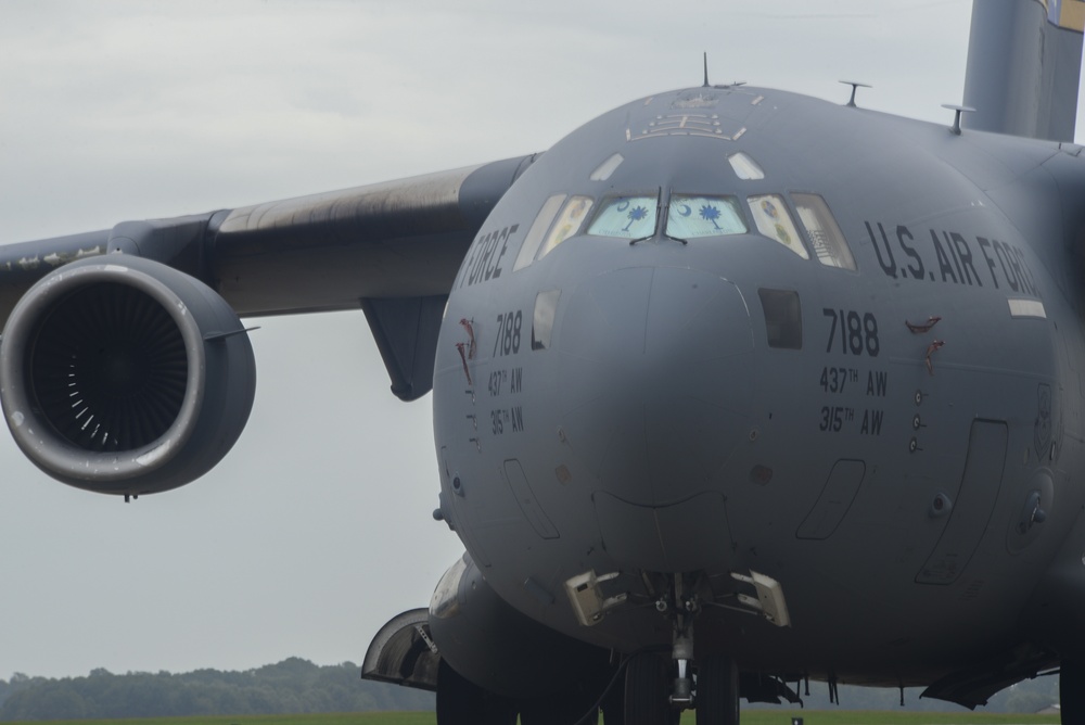 JB Charleston C-17s weather Hurricane Florence at Dover AFB