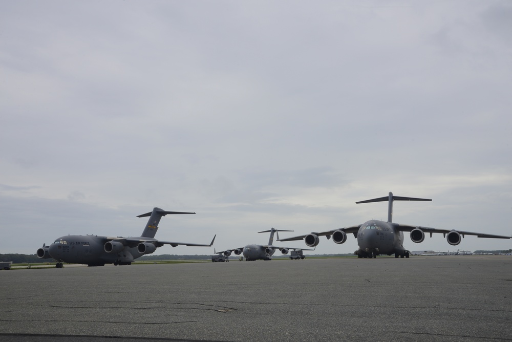 JB Charleston C-17s weather Hurricane Florence at Dover AFB