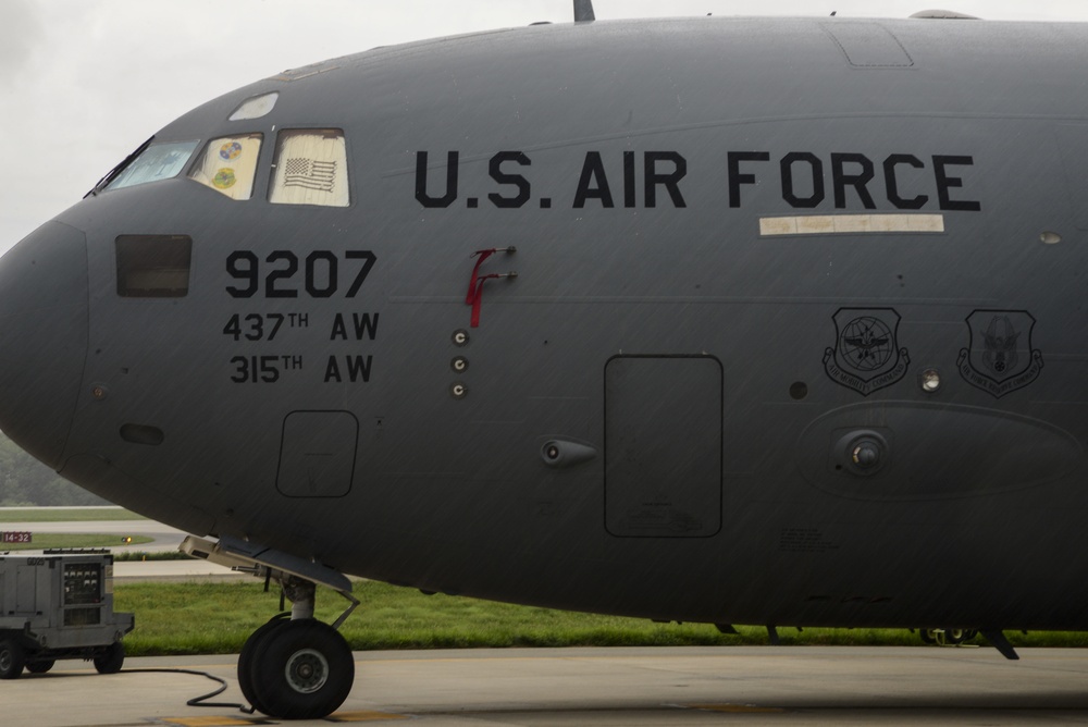 JB Charleston C-17s weather Hurricane Florence at Dover AFB