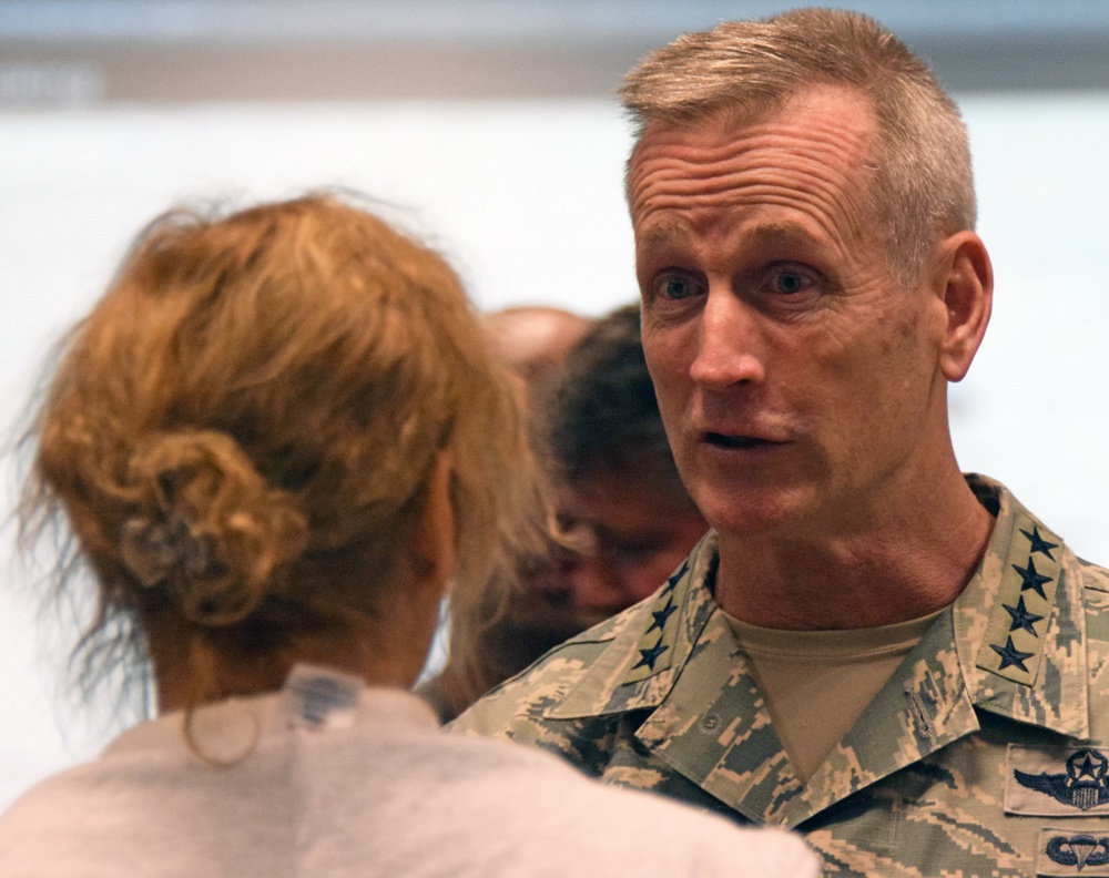 NORTHCOM commander receives an update from Corps’ temporary emergency power team