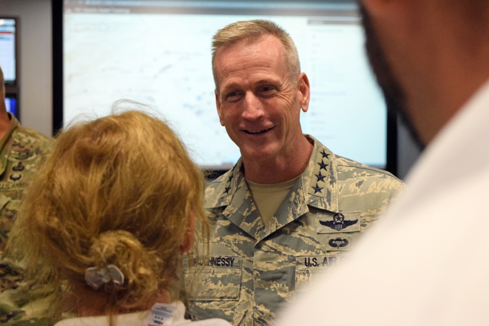 NORTHCOM commander receives an update from Corps’ temporary emergency power team