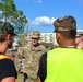 Senior leaders visit personnel on duty in the aftermath of Hurricane Florence