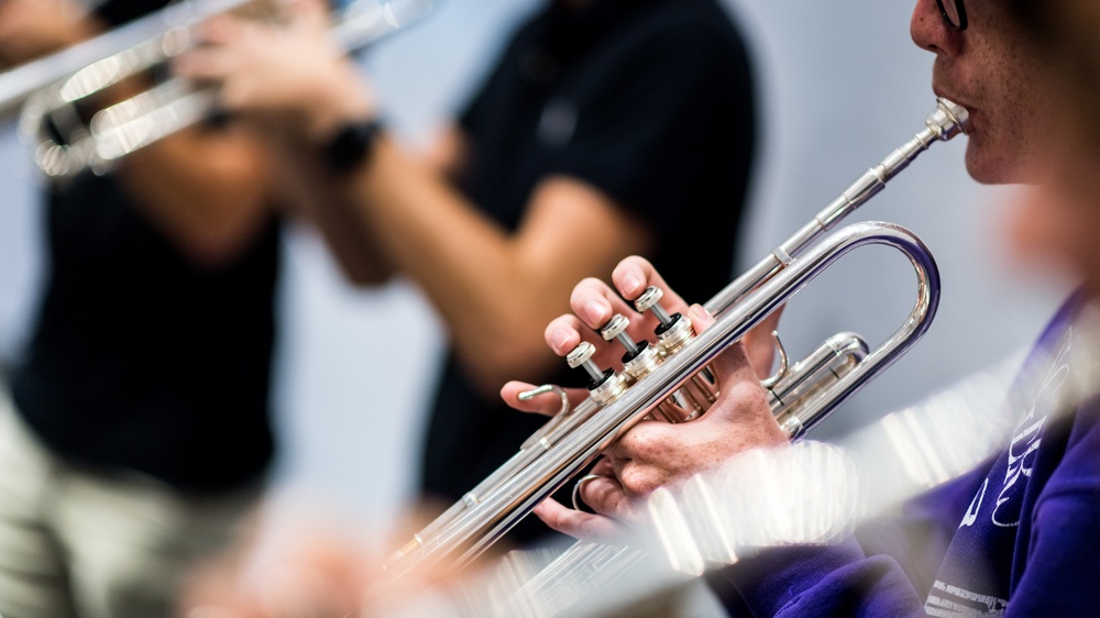 Air Force Band conducts music workshop for Bossier Parish students