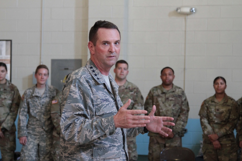 NGB Chief visits 101st Sustainment during hurricane relief efforts