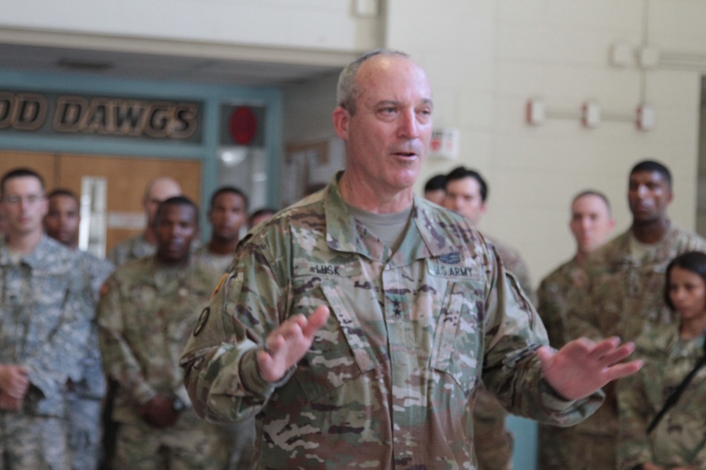 N.C. Adjutant General visits 101st Sustainment during hurricane relief operations